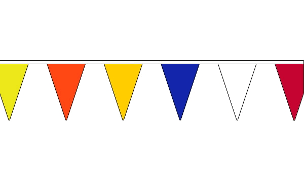 Multi Coloured Triangle Bunting